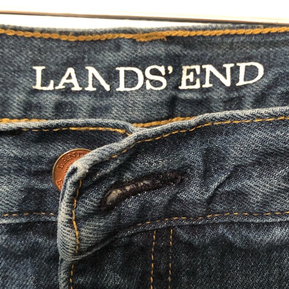 28. Lands End, Dark Wash, Denim, Straight Leg - Picture 2 of 13